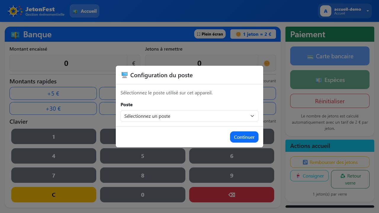Caisse accueil JetonFest